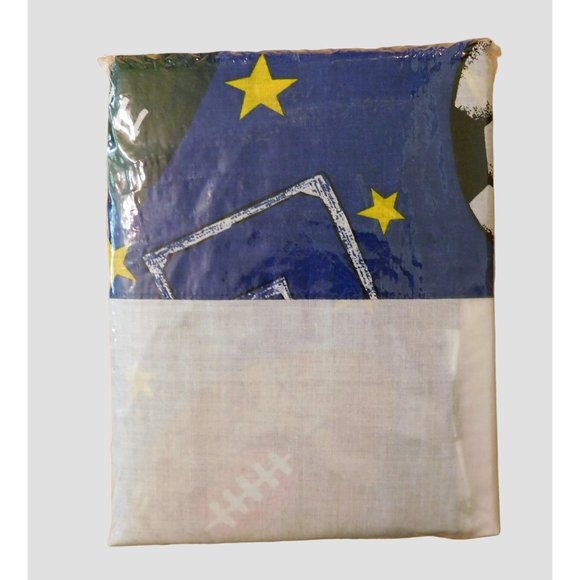 Whisper Soft Mills Sports Theme Twin Bed Skirt Dust Ruffle and Standard Sham NEW - Picture 6 of 7